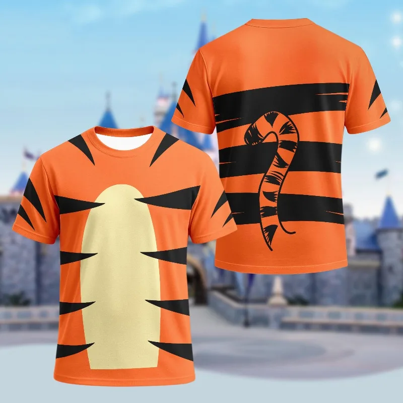 New Classic Cartoon Bear Piglet Tigger Eeyore Graphic T Shirt Family Cosplay Casual Comfortable Outdoor Clothing FamilyMatching