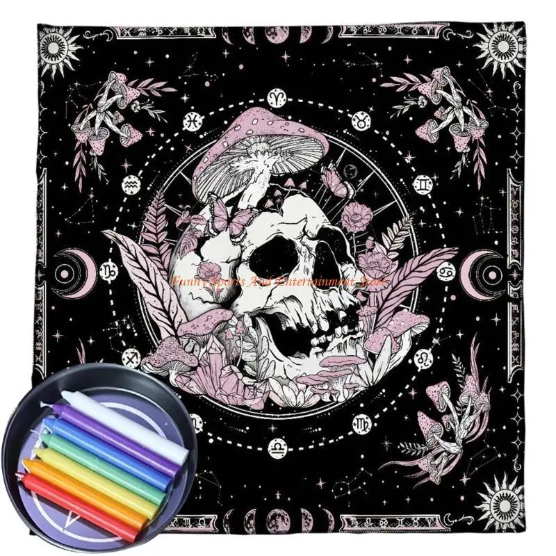 

C4DE Practical Tarot Tablecloth Table Cover for Dining Room Kitchen Desk Decors