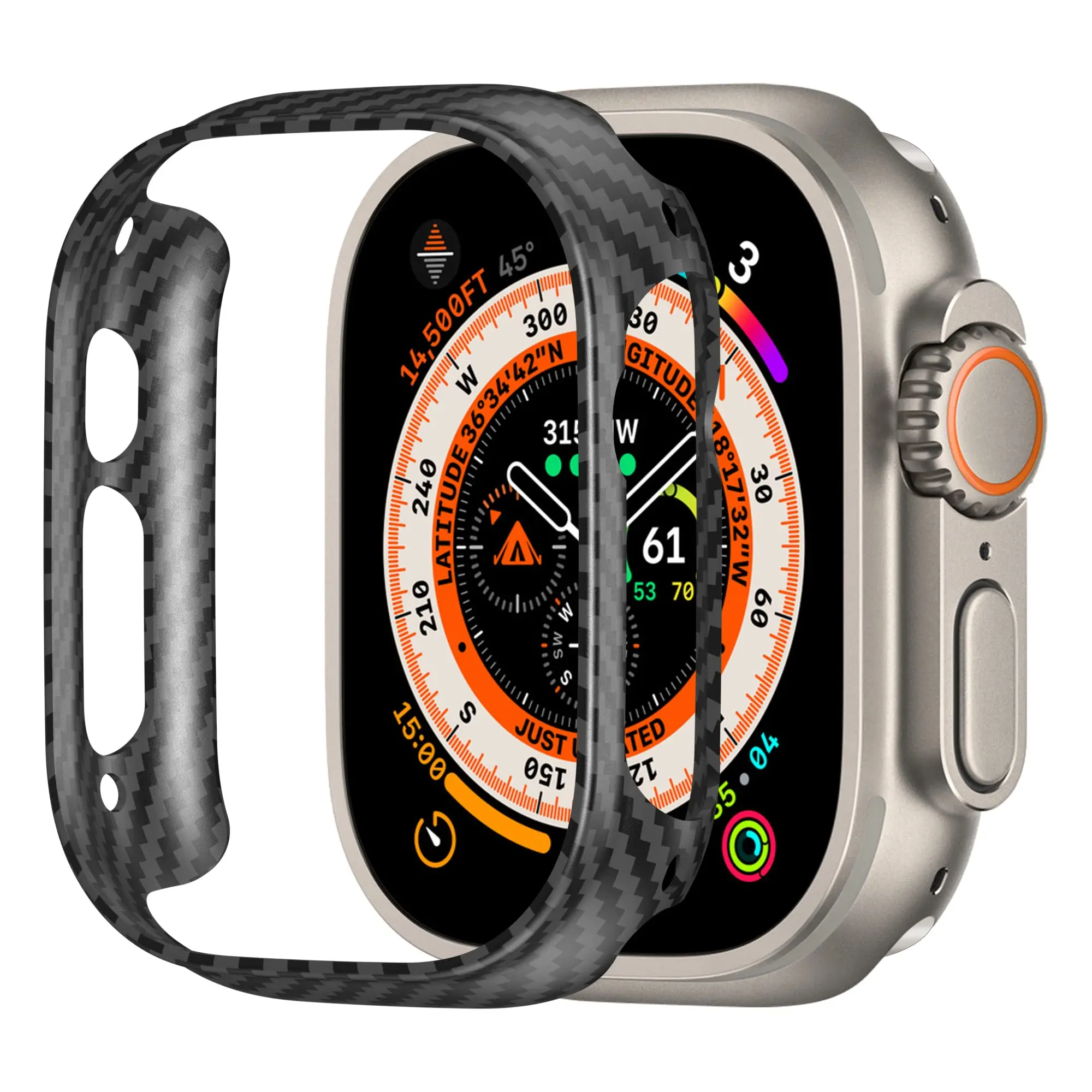 Funda para Apple Watch Ultra 2, accesorios de correa, carcasa dura de PC, Protector de pantalla, serie iwatch ultra, correa de 49mm