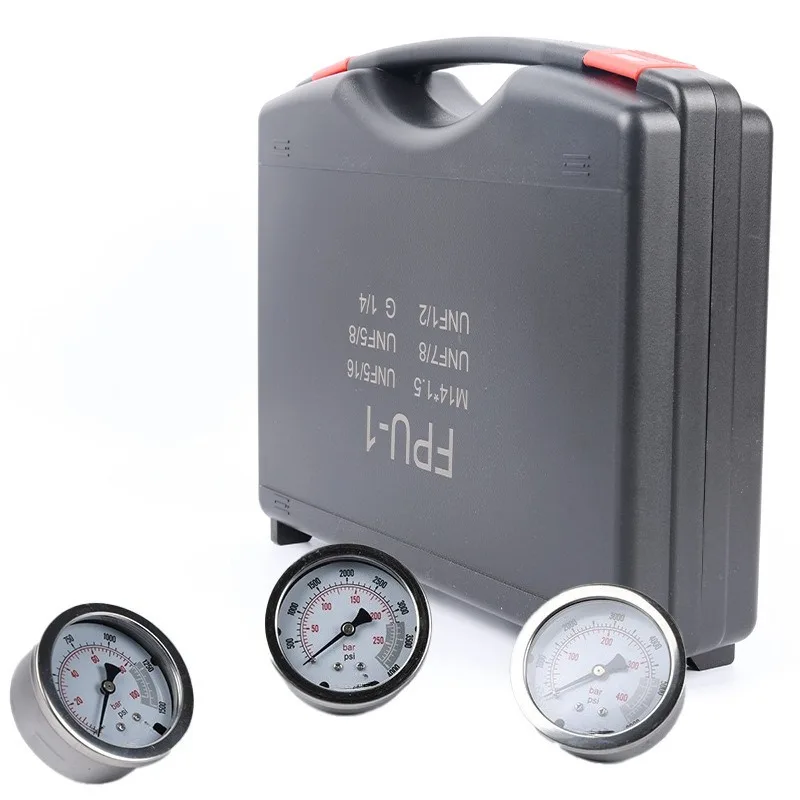 7 in 1 Hydraulic Accumulator Nitrogen Charging & Pressure Test Kit Gas Inflation Tool Cylinder Inspection Set