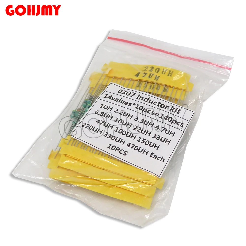 0307 1uH To 470uH Inductor,color Ring Inductor  14valuesX10pcs=140pcs,,color Ring Inductor Assorted Kit