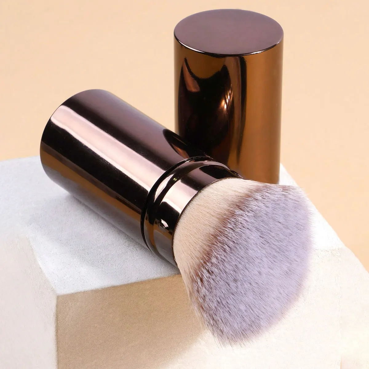 1 قطعة فرشاة الوجه المهنية القابلة للسحب فرشاة للمكياج فرشاة أحمر الخدود فرشاة كونتور فرشاة كريم الأساس فرشاة البودرة السائبة الاصطناعية H #2