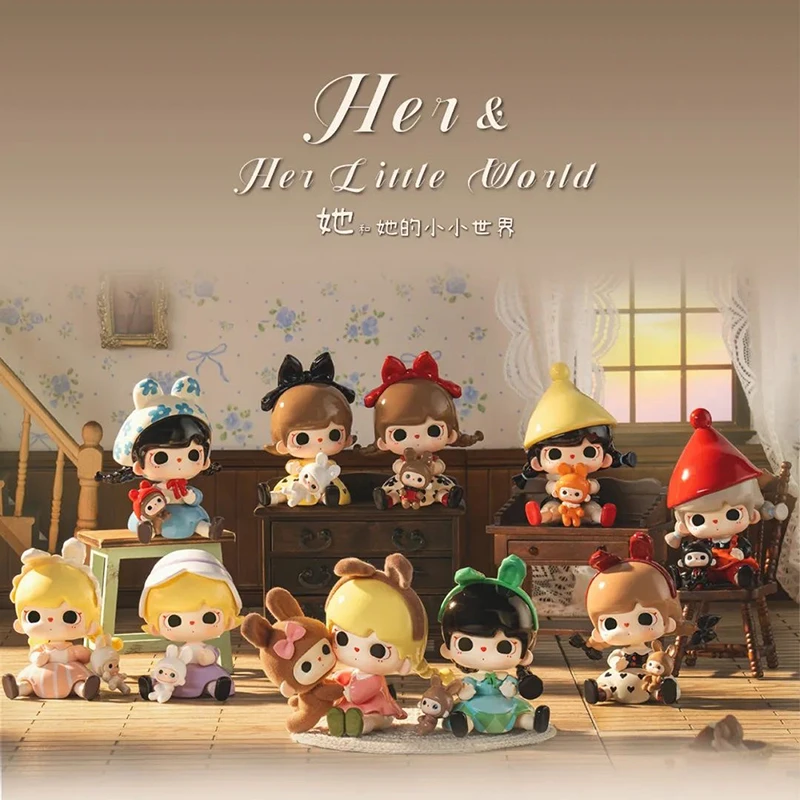 

TUTU BEAR Her & Her Little World Series, натуральная слепая коробка, загадочная коробка, кавайные украшения, фигурки, домашний декор, настольная модель, куклы