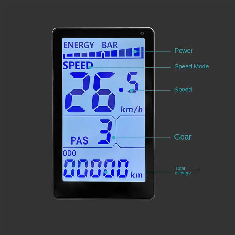 

AC22-1 Piece Electric Bike LCD Meter 5 Pin 24V 36V 48V 60V Universal Waterproof Connector