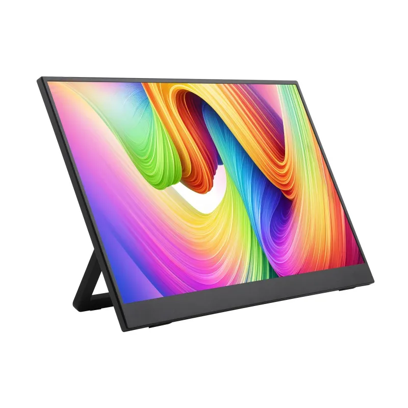 شاشة محمولة 15.6 بوصة، شاشة IPS، واجهة HDMI صغيرة، 1920 × 1080 Full HD، 178 °   زاوية الرؤية، لا لمسة