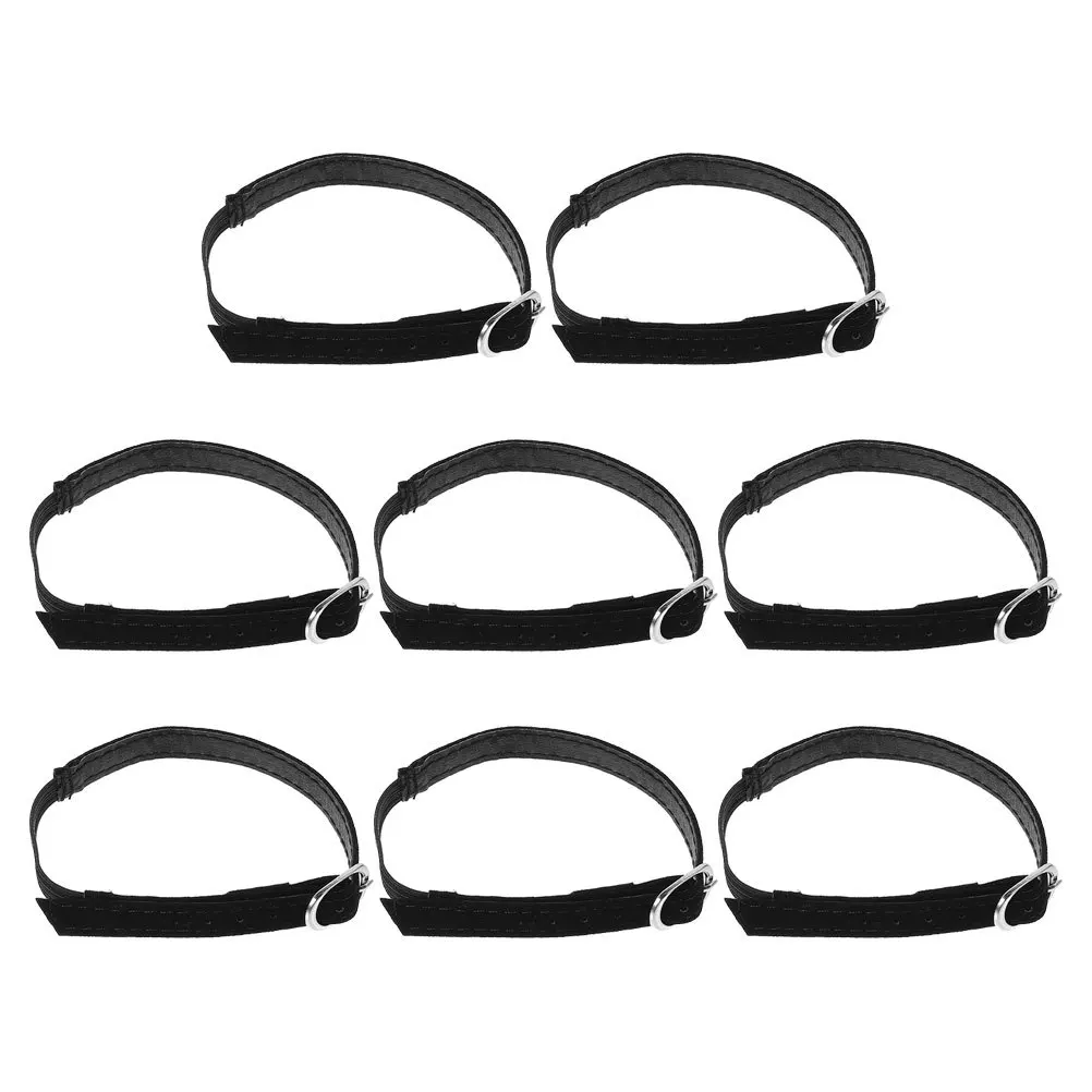 

4Pairs Shoe Straps Adjustable High Heels Secure Fit Loose Shoes Elastic Black Detachable Shoelace Accessory Shoe Buckle