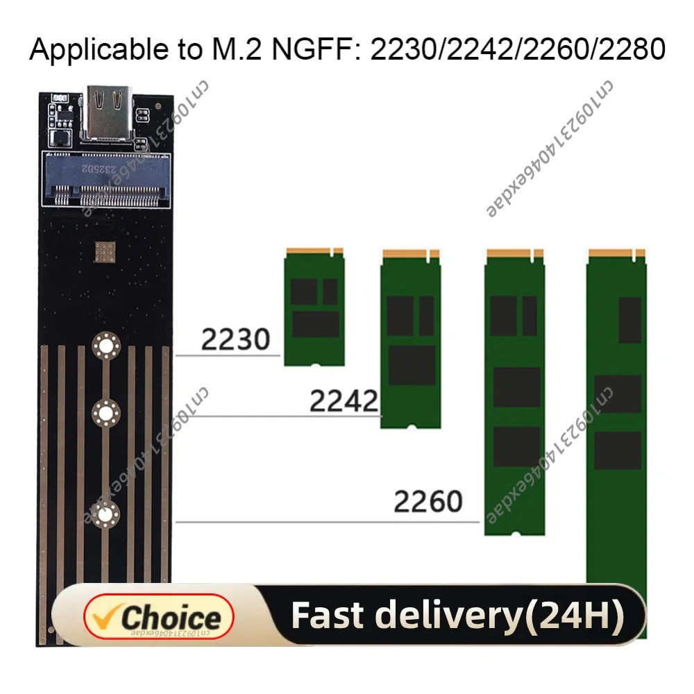M.2 To USB 3.1 Type C Riser Board 10Gbps 6Gbps Converter Adapter SATA/NVME SSD To USB 3.1 Type C for 2230 2240 2260 2280 M2 SSD