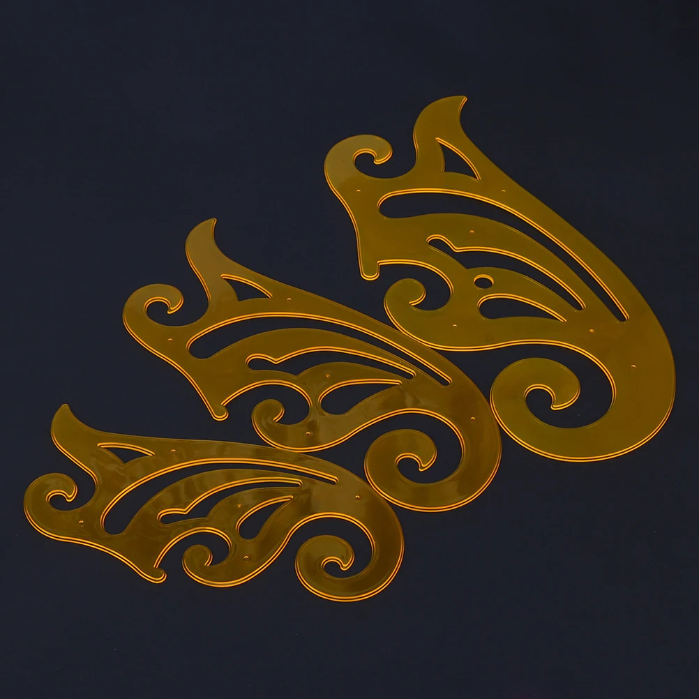 

5pcs Drawing Template Ruler Set 30Cm 25Cm 20Cm Curve Grid For Design Drafting Architecture School Measuring Tool Geometry Shapes