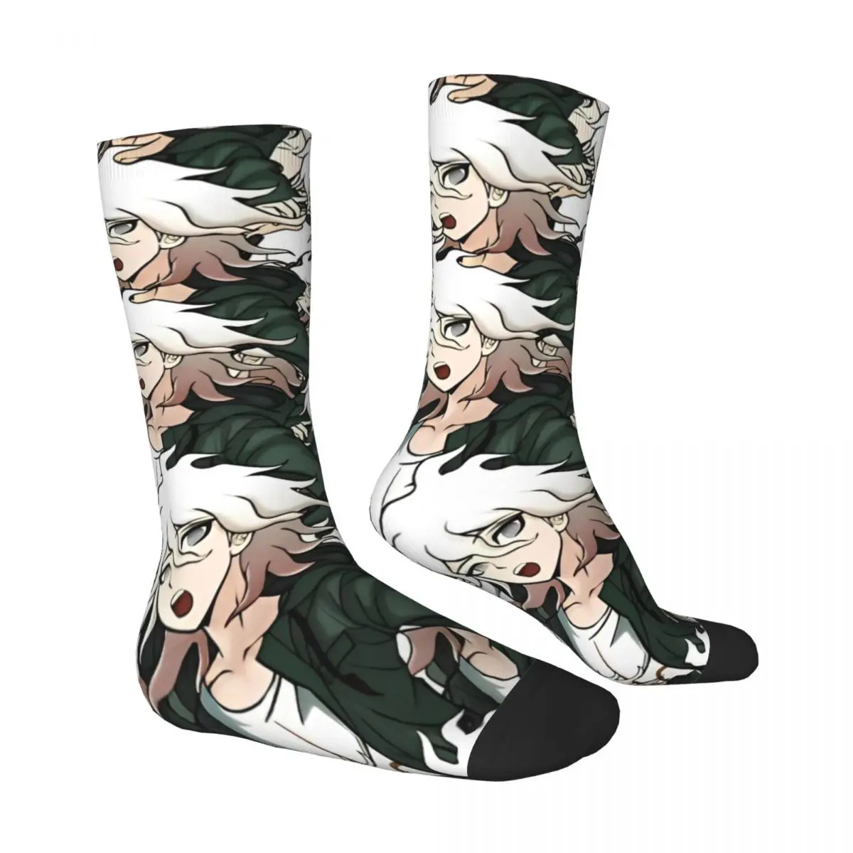 Nagito Komaeda Voice Hope Stockings Men Socks Soft Breathable Gothic Socks Autumn Cycling Non-Slip Printed Socks Gift