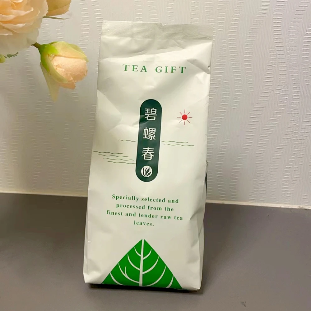 250g Chinese Green tea Self sealing bag China Bi Luo Chun tea Recyclable Packing Bag Super Biluochun Tea Bag Zipper Bags A+++++