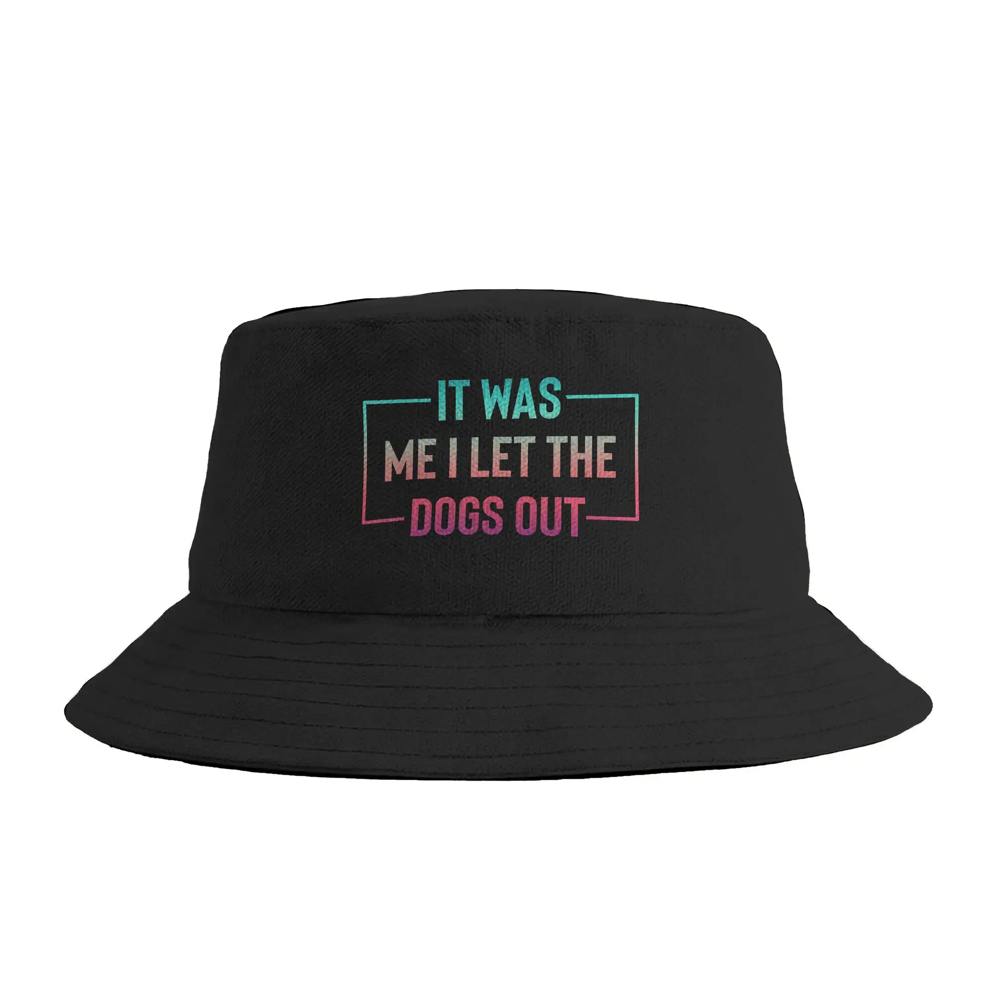 Dog Lover It was Me I Let The Dogs Out Dog’s Paw Bucket Hat  Outdoor Fisherman Caps Portable Fishing Visor Hats For Unisex Cap