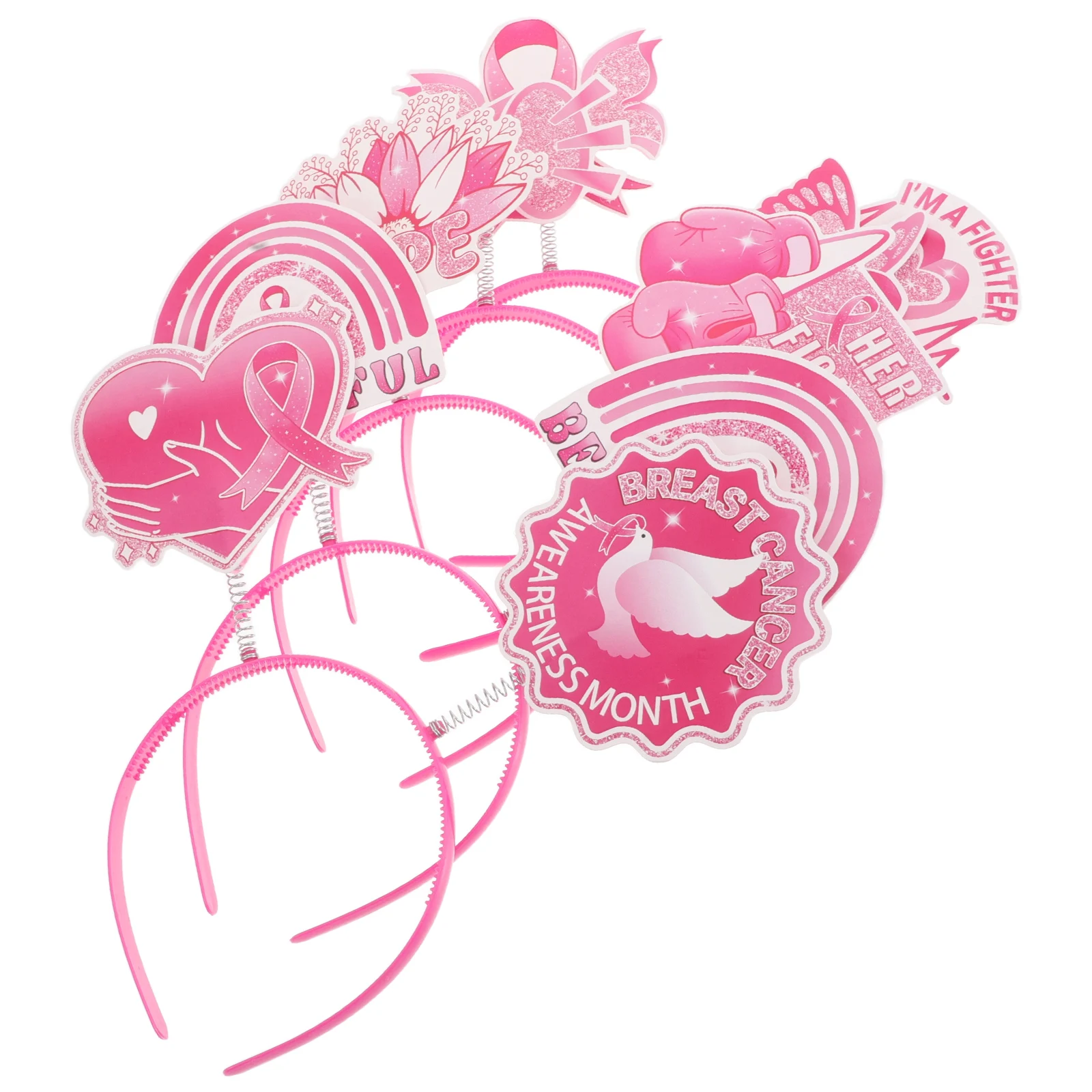 

5 Pcs Party Decoration Headband Costume Headbands Headwear for Gathering Breast Cancer Awareness Setting Props