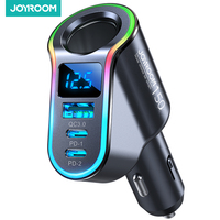 Joyroom 150W USB Car Charger Cigarette Lighter Splitter Fast 12V Car Charger Adapter Compatible with iPhone/Samsung/GPS/Dash Cam