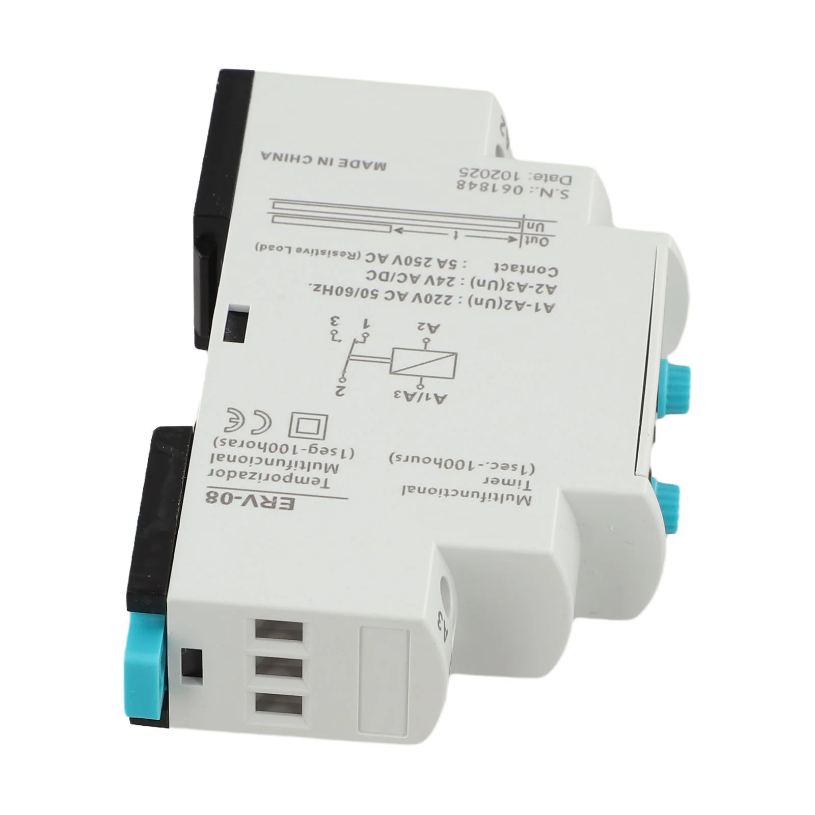 Multi-function Timer ERV-08 Time Relay Operating Altitude 2000m 5A 250V AC Contacts Operating Temp -20 C To 55 C