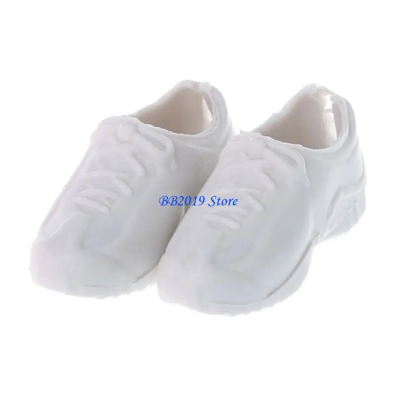 Q0KB 3 Cặp giày Giày cao đặt cho cậu bé 12 inch cho búp bê giả vờ chơi đồ chơi ac