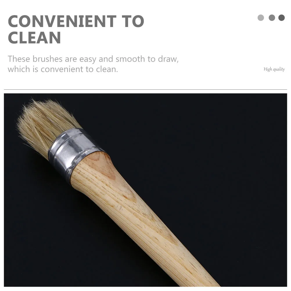 

2Pcs Round Head Oil Paint Brush Set Ergonomic Design for Various Paints Acrylic Watercolor Varnishes Paint Brush