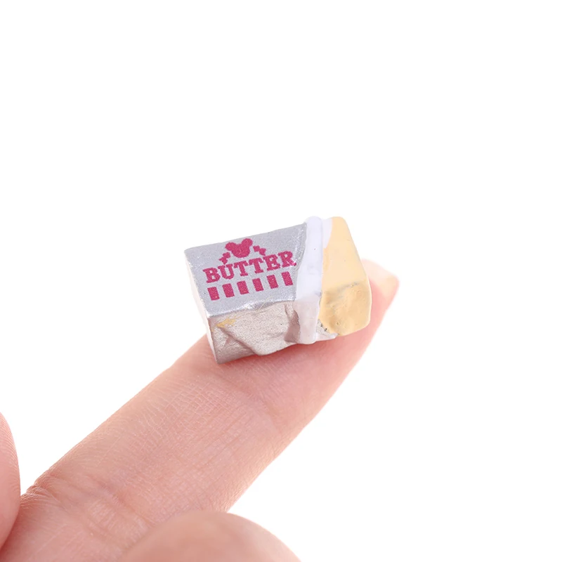 6Pcs 1/12 Puppenhaus Simulation Lebensmittel Butter Miniatur Pretend Play Küche Diy Brot Set Spielzeug