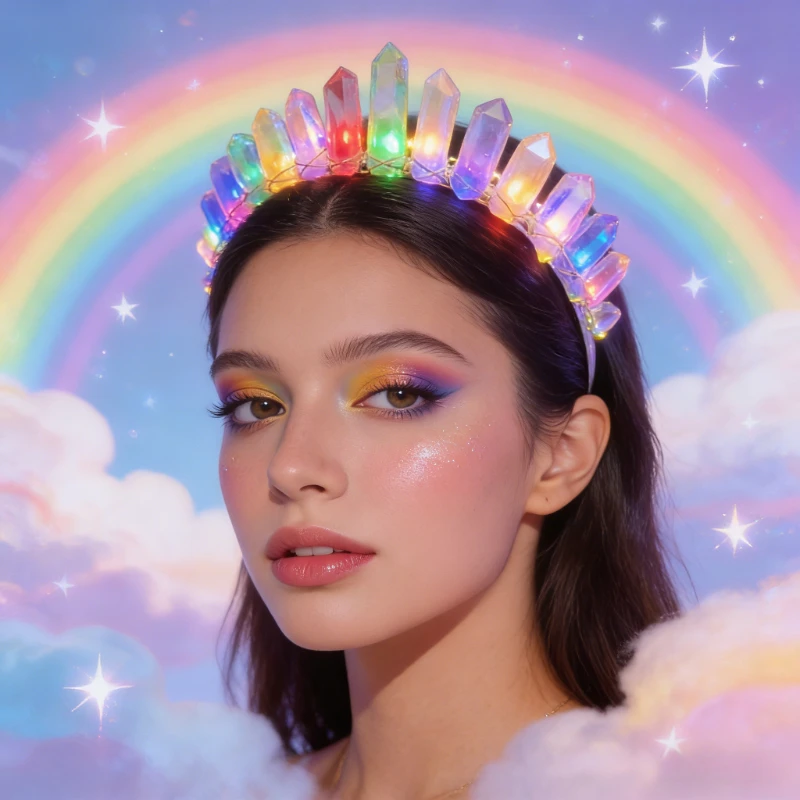 

Электрическая хрустальная повязка на голову - беспроводная светодиодная светящаяся повязка из кварцевого стекла для музыкальных фестивалей, рейвов, EDC, Хэллоуина, Пасхи