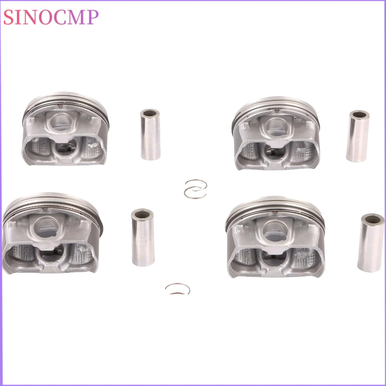 

4 шт. комплект поршней двигателя +0,5 23040-2G500 230402G500 для Hyundai Sonata Kia Sorento Optima 2,4 л, детали поршневых колец двигателя 2011-13