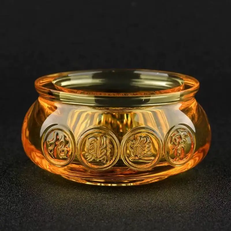 Topaz stone cornucopia decoration gold glass ingot home decoration decoration opening housewarming gift