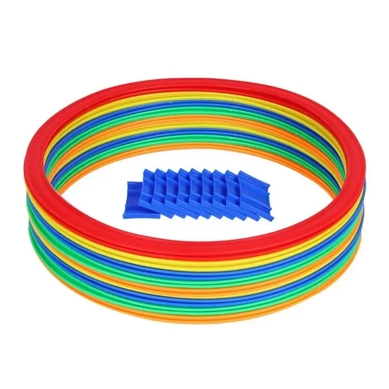Juguetes de exterior para niños: Juego de saltar a la cama (Hopscotch) con anillos para deportes infantiles, juegos al aire libre, patio trasero, jardín, juegos de carnaval en interiores.