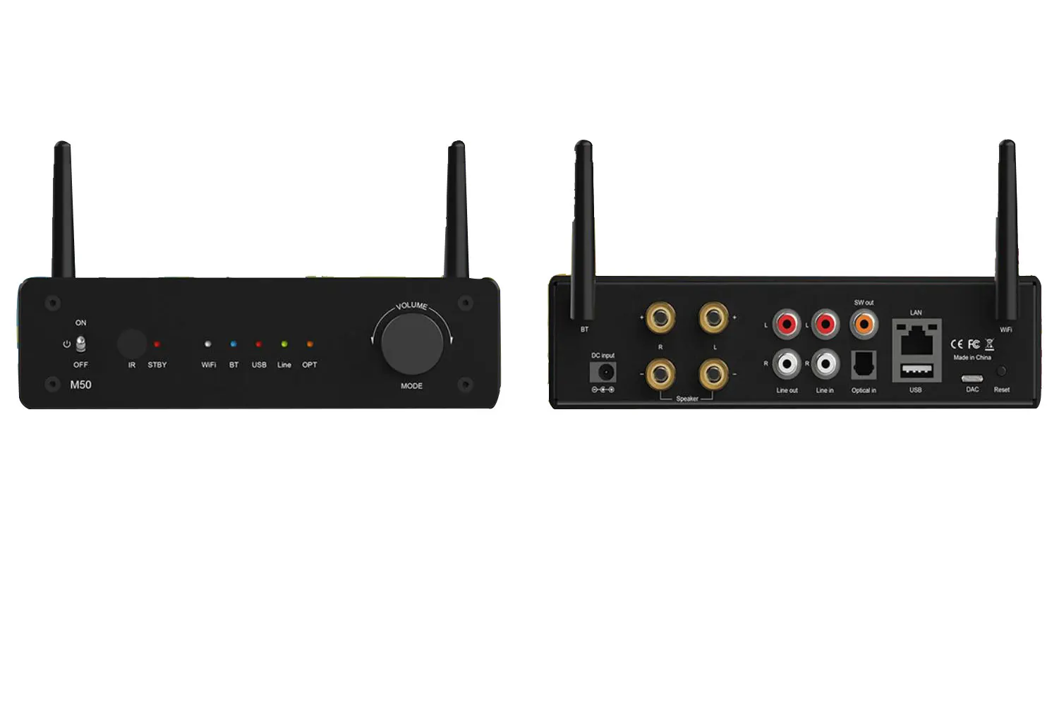 M50+ 80wx2 Bluetooth 5.0 DSP DAC high-res  bezdrátový třída D stereo zesilovač