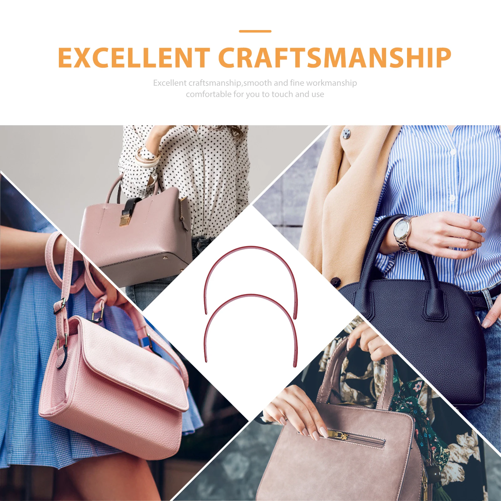 

Rivet Diy Bag Handles Replacement Handbag Straps Luggage Tote Supplies Pu Shoulder Belt Strap For Decorative Repair