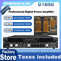 ShennDare 4x1650W Class D Digital Audio Power Amplifier Professional Preamplifier Line Array Speaker Amplifior DJ Subwoofer AMP