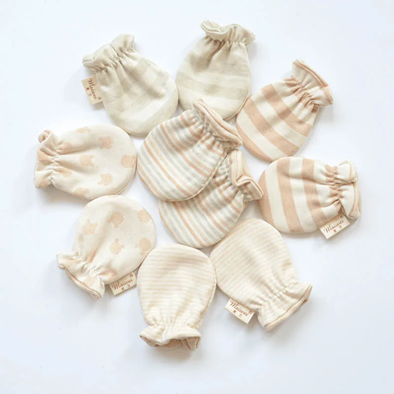Gants anti-rayures en coton pour bébé, mitaines pour nouveau-né, protection du visage, accessoires pour nourrissons, 1 paire