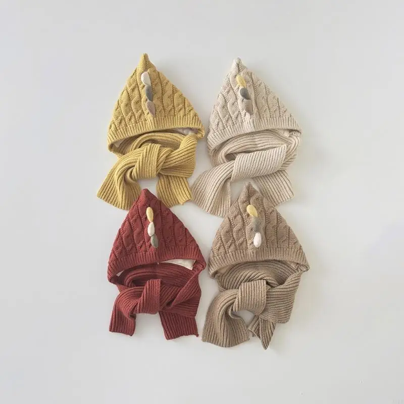 saurian-horns-ニット-ベビー-スカーフ-ハット-一体型イヤーマフ-寒い天候の必需品