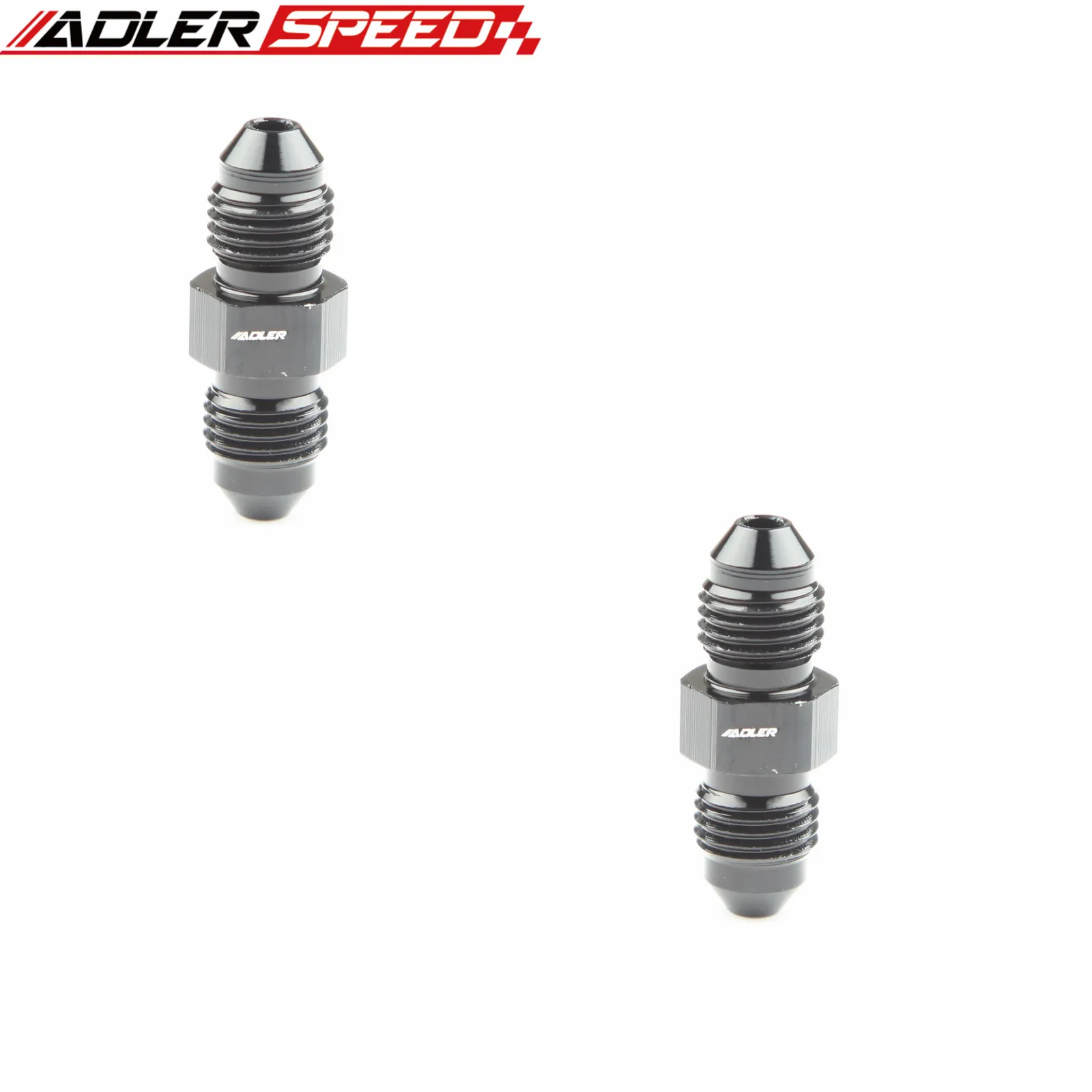 ADLERSPEED 2PCS Aluminum Straight AN3 AN4 AN6 AN8 AN10 AN12 AN16 AN20 Male Flare Union Fitting Adapter