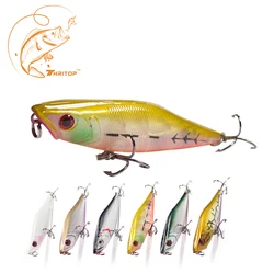 Thritop Artificial Lure Hard Bait 7cm 7g High Quality Tremble Hook 6 Colors for Option TP038 Professional Popper Fishing Tackle