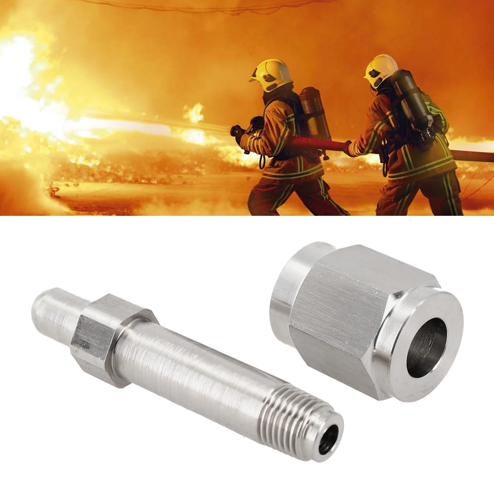 

High Duty Stainless Steel SCBA Firefighting CGA 347 Nut & Nipple Regulator Inlet Bottle Fittings for Fire Safety Professionals