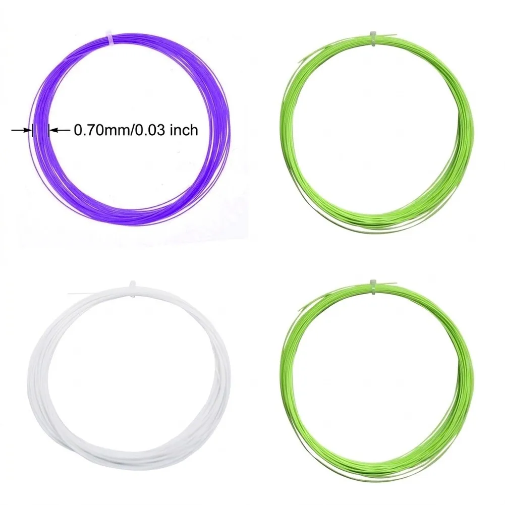 10PCS 0.7mm Badminton String Line High Flexibility Shock-absorbing Racquet String Badminton Racket Line Badminton Training Parts