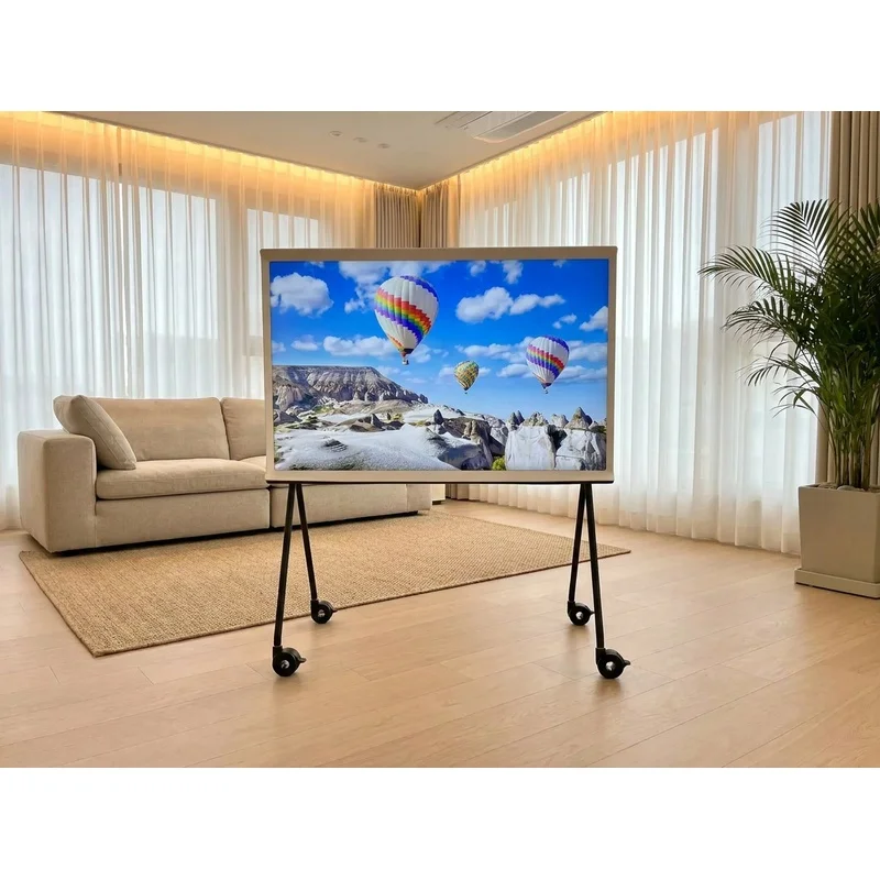 TV Stand Casters Matte Black Caster Wheels for Samsung The Serif TV Stand