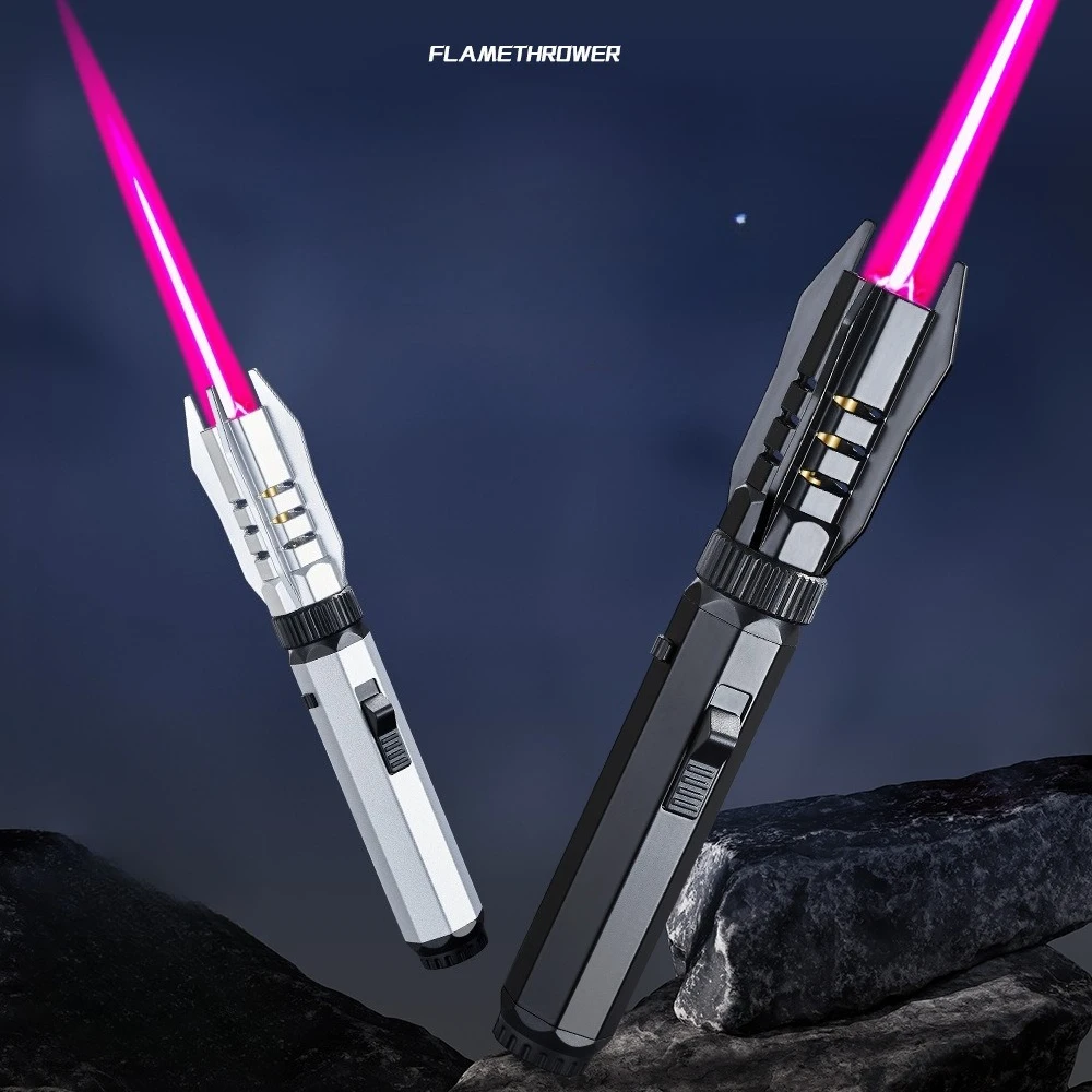 New High-power Direct-injection Cigar Special Welding Gun Lighter Metal Portable Outdoor Barbecue Portable Inflatable Lighter