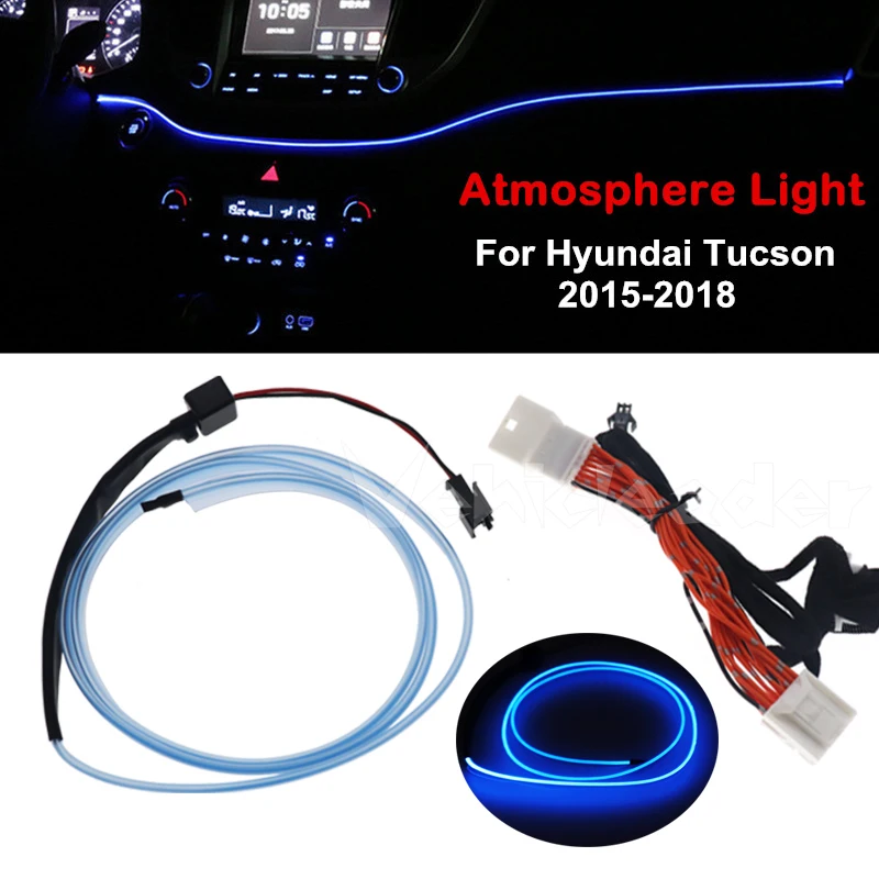 

Car Interior LED Dashboard Atmosphere Decor Light Strip 12V for Hyundai Tucson 2015 2016 2017 2018 Accessories Interior