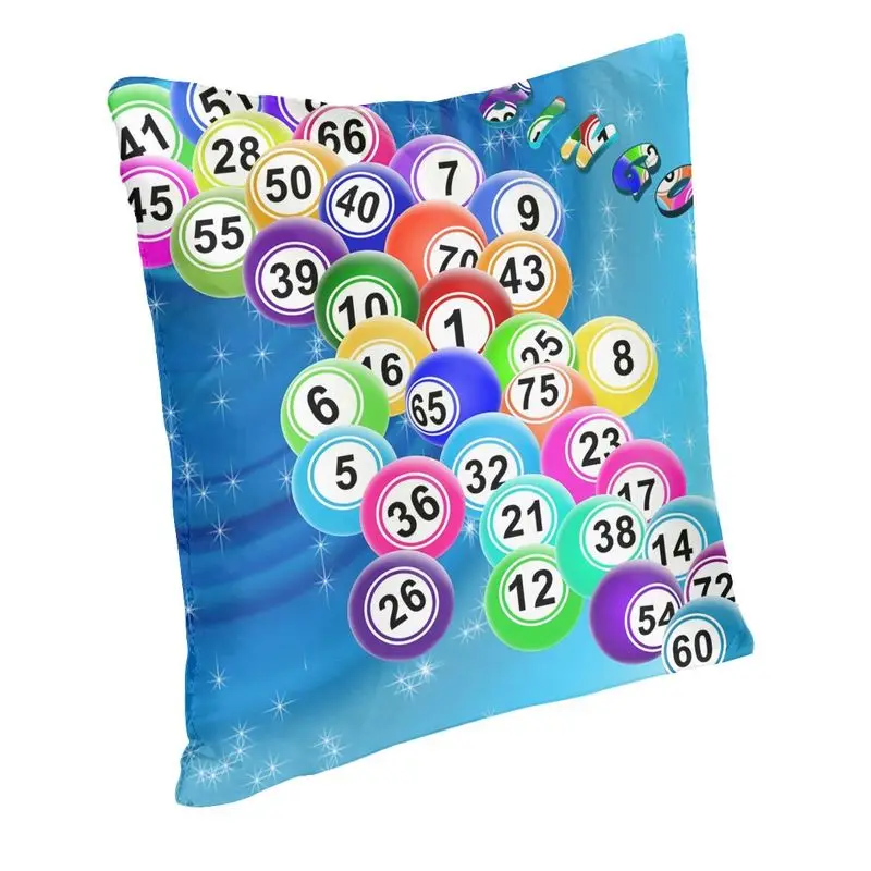 Bingo Balls Cushion Cover Paper Game Soft Velvet Nordic Throw Pillow Case for Sofa