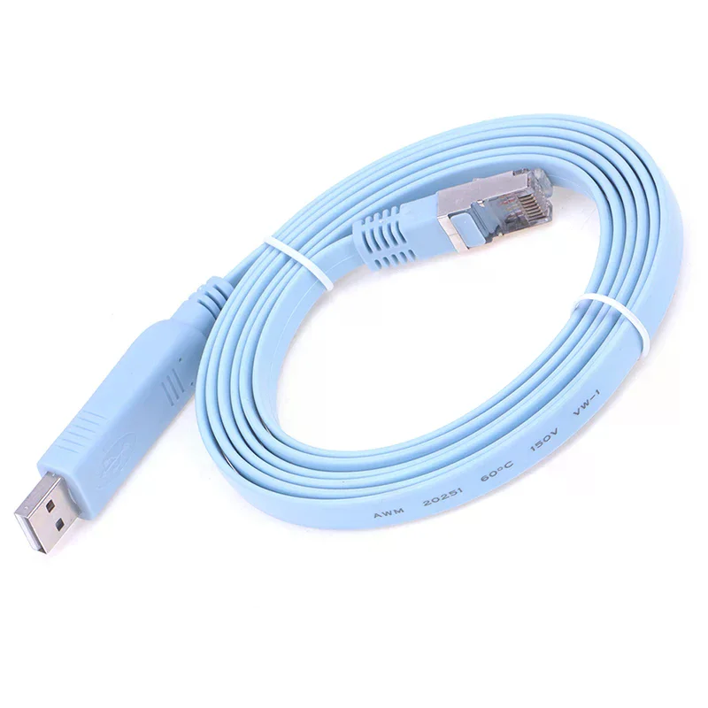 1.8M USB To RJ45 USB To RS232 Serial To RJ45 CAT5 Console Adapter Cable Cord For Routers New