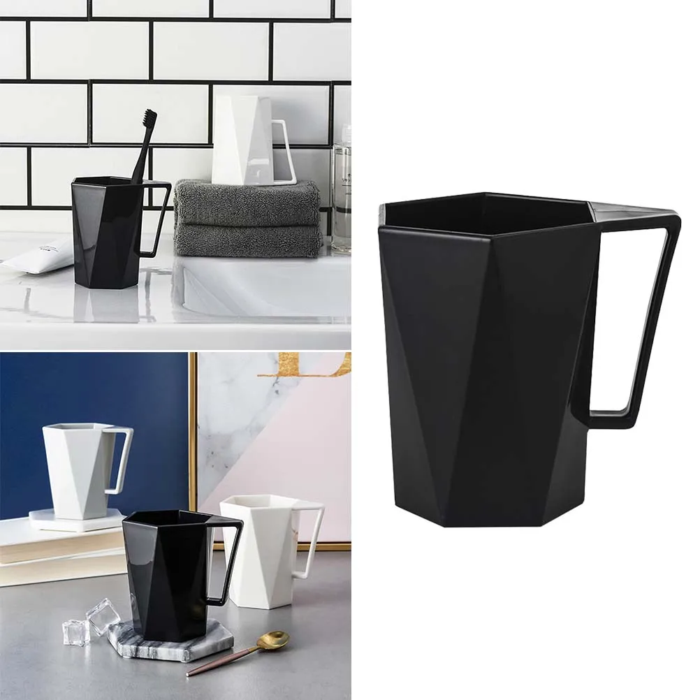 

Cup H Toothbrush Tumblers Bathroom Mouthwash Mug Black Travel Eco PP Simple Design Multi Use Beverage Breakfast Gifts