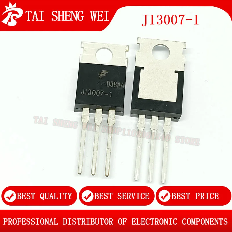 10pcs J13007-1 J13007 FJP13007H1TU 8A700V TO-220 FJP13007H1 FJP13007-1 FJP13007 TO220 FJP13009H2  J13009-2 12A 400V