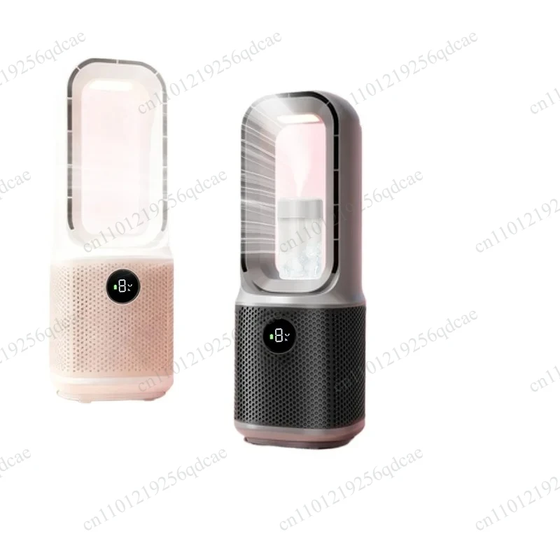 Bladeless Desktop Fan with High Power 9 Wind Speeds 9-Hour Timer And 3 Brightness Levels for Night Light