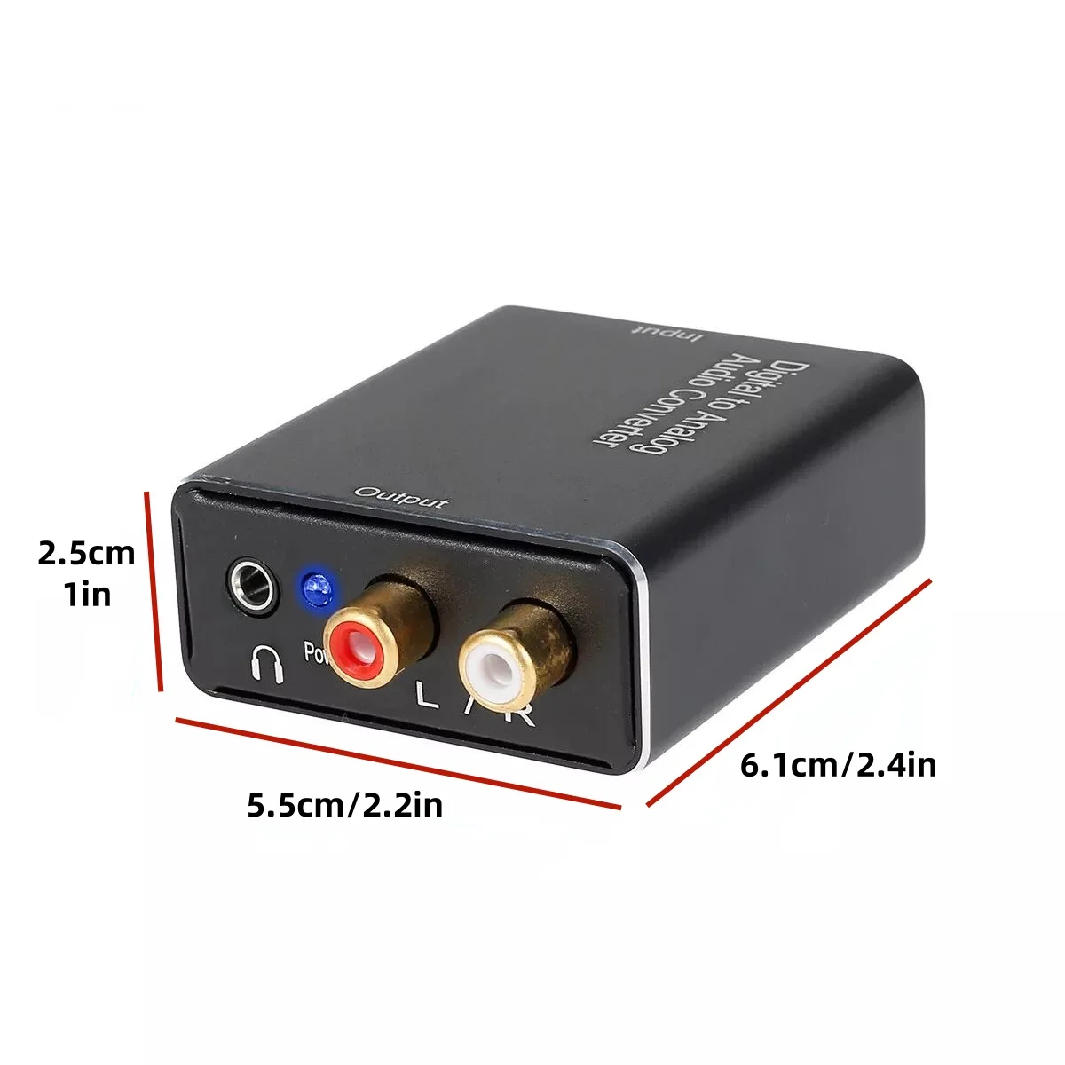 

DAC Audio Converter Optical Coaxial Digital to Analog 3.5mm Jack Audio L/R Converter Adapter with Optical Cable Line for TV