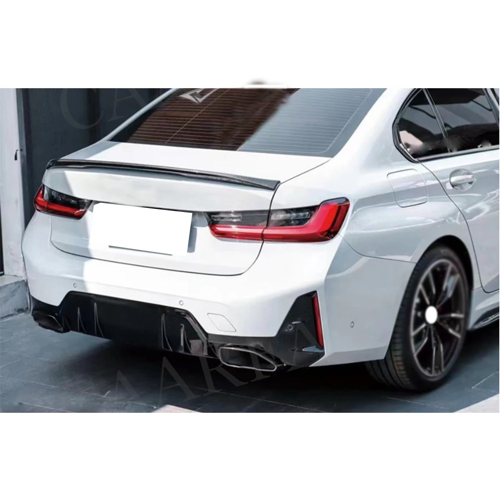 ABS diffusore posteriore Lip Spoiler punte di scarico per BMW serie 3 G20 G21 G28 LCI M sport 2023 + paraurti antigraffio accessori