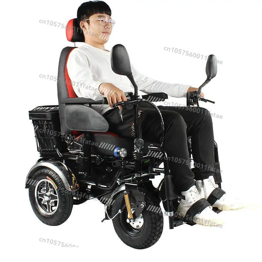 4-Wheel Heavy Duty Mobility Scooter， Chair with Padded Seat & Basket， for Indoor Outdoor Use By Elderly and Disabled Adults view 5