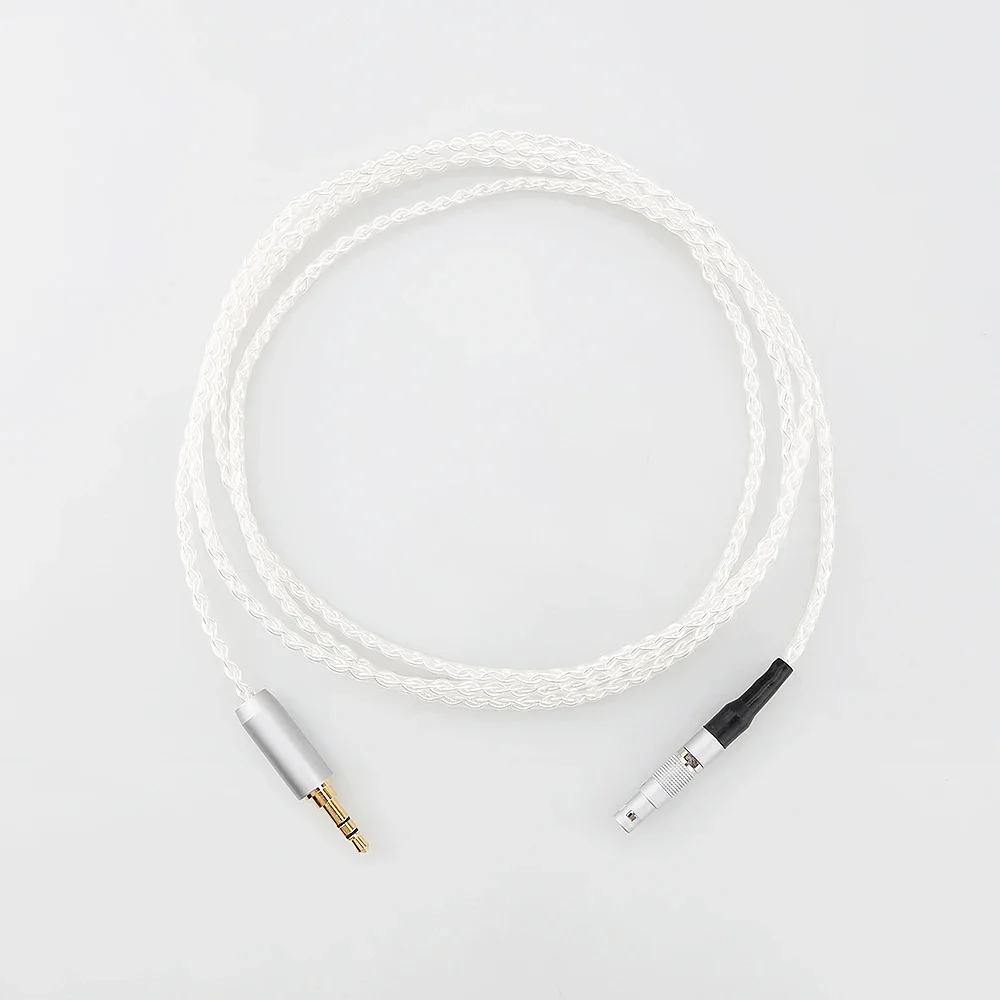 Audiocrast High Quality HIFI 4 Core 99% 7n Pure Silver Palladium Earphone Cable For AKG K812 K872 Reference Headphone