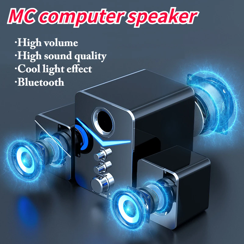 Bluetooth Speaker Home Theater Sound System Mini Speakers Desktop Computer MP3 Player Audio for PC Phone Subwoofer Multi-media