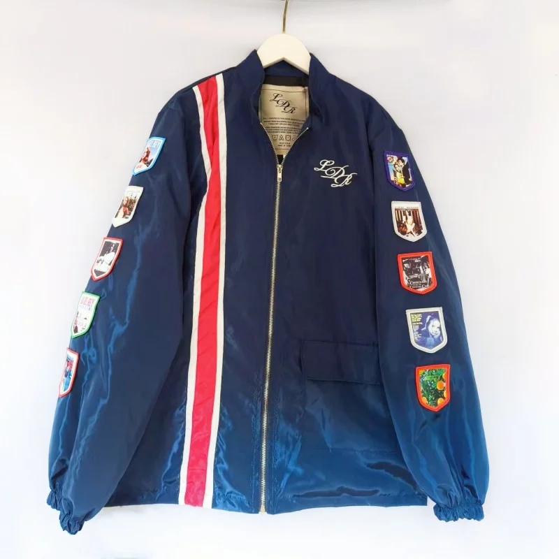 LDR Embroidery Patch Racing Jacket Commemorative Navy Blue Men's and Women's Racing Lana Del Jacket T-Shirt Apparel 2024 New