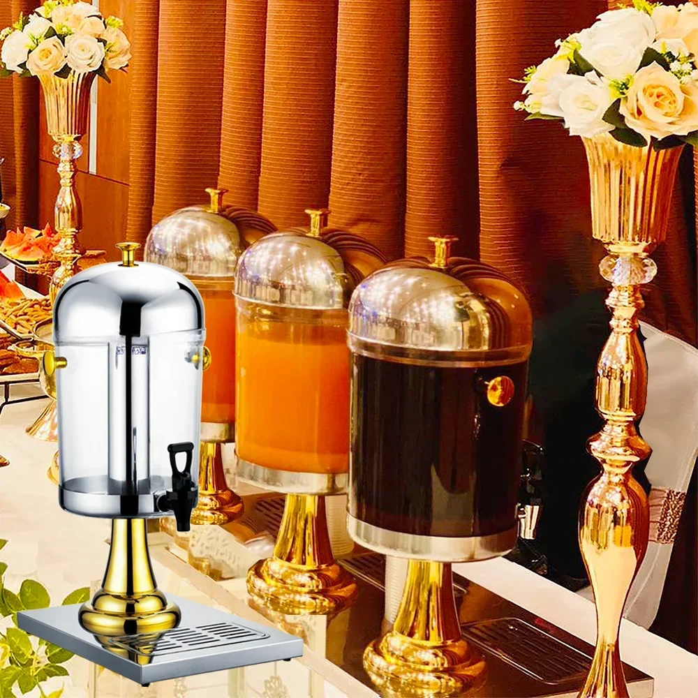 for  Hot Sale Hotel And Restaurant  8L 16L Golden Stainless Steel Juice Dispenser