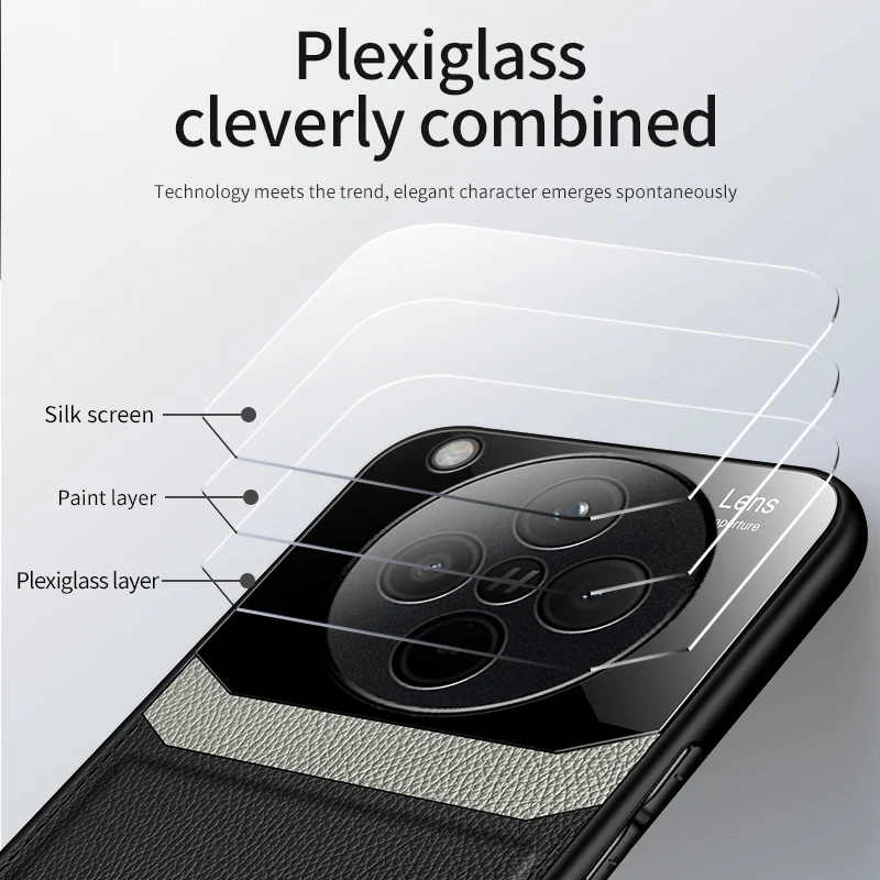 EUCAGR Acrylic PU Leather Case For OPPO Find X8 Pro X8S X8Ultra Protect Phone Back Cover for OPPO Find X8Pro X7Ultra Frame Coque